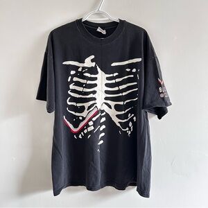 Vintage Black Label Beer Skeleton T Shirt Carling 90’s